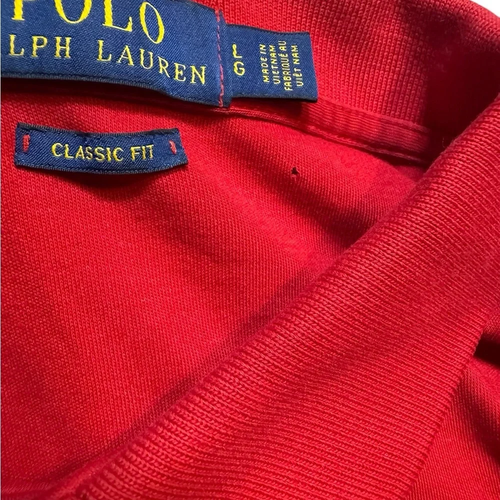 👕 Polo Ralph Lauren Men’s Classic Fit Red Polo Shirt Size L Casual Iconic 🐎 👕